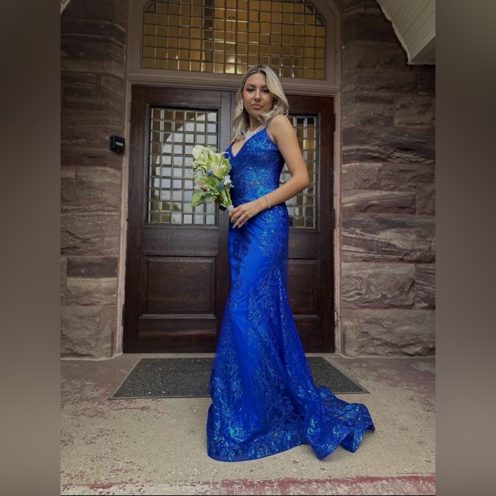 Royal blue mermaid dress